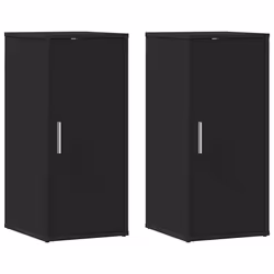 vidaXL Scarpiere 2 pz Nere 32x35x70 cm in Truciolato - Vista aggiuntiva 2