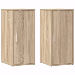 vidaXL Scarpiere 2 pz Rovere Sonoma 32x35x70 cm in Truciolato - Vista aggiuntiva 2