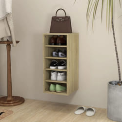 Scarpiera Salvaspazio, Portascarpe Rovere Sonoma 31, 5x35x70 cm in Truciolato Vidaxl