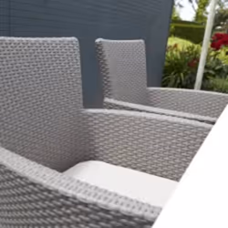 VidaXL 3082792 sedia da esterno Terrazzo Seduta imbottita Polipropilene (PP) Cappuccino - Vista aggiuntiva 4