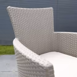 VidaXL 3082792 sedia da esterno Terrazzo Seduta imbottita Polipropilene (PP) Cappuccino - Vista aggiuntiva 5