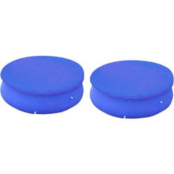 vidaXL Teli di Copertura 2pz per Piscina Fuoriterra Rotonda 360-367cm