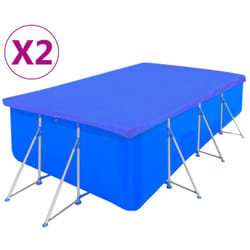 Coperture per Piscina 2 pz pe Rettangolari 90 g/mq 394x207 cm Vidaxl 6860