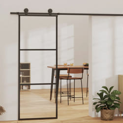 Porta Scorrevole con Kit Montaggio Vetro ESG Alluminio 76x205cmcod mxl 93969