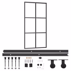 Porta Scorrevole e Kit Montaggio Vetro ESG Alluminio 102x205cmcod mxl 120813 - Vista aggiuntiva 2