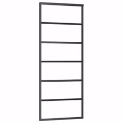 vidaXL Porta Scorrevole con Kit Montaggio Vetro ESG Alluminio 76x205cm - Vista aggiuntiva 3