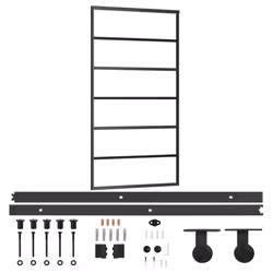 Porta Scorrevole e Kit Montaggio Vetro ESG Alluminio 102x205cmcod mxl 118463 - Vista aggiuntiva 2