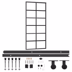Porta Scorrevole con Kit Montaggio Vetro ESG Alluminio 90x205cmcod mxl 96885 - Vista aggiuntiva 2