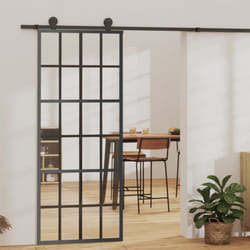 Porta Scorrevole con Kit Montaggio Vetro ESG Alluminio 76x205cmcod mxl 120816