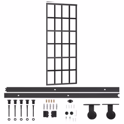 Porta Scorrevole con Kit Montaggio Vetro ESG Alluminio 76x205cmcod mxl 120816 - Vista aggiuntiva 2