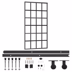 Porta Scorrevole e Kit Montaggio Vetro ESG Alluminio 102x205 cmcod mxl 96886 - Vista aggiuntiva 2