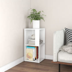 Libreria angolare con 2 scomparti design moderno vari colori colore : Bianco