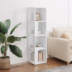 vidaXL Armadio Angolare Bianco 33x33x132 cm in Truciolato - Vista aggiuntiva 3