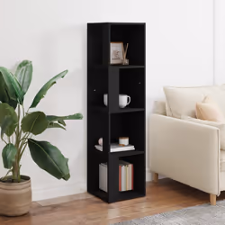 vidaXL Armadio Angolare Nero 33x33x132 cm in Truciolato - Vista aggiuntiva 3