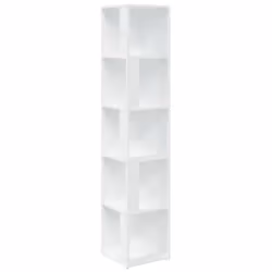 vidaXL Armadio Angolare Bianco 33x33x164,5 cm in Truciolato - Vista aggiuntiva 2
