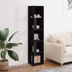 vidaXL Armadio Angolare Nero 33x33x164,5 cm in Truciolato - Vista aggiuntiva 3