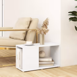 vidaXL Mobile Porta TV Bianco 60x24x32 cm in Legno Multistrato - Vista aggiuntiva 3