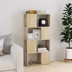 vidaXL Libreria/Divisorio Rovere Sonoma 60x24x124,5 cm in Truciolato - Vista aggiuntiva 3