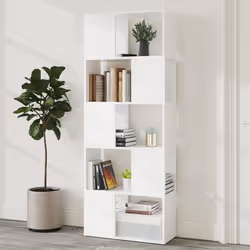 vidaXL Libreria/Divisorio Bianco 60x24x155 cm in Truciolato - Vista aggiuntiva 3