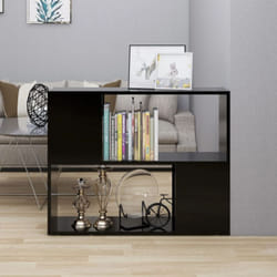 Libreria ideale per qualsiasi stanza con 2 scomparti stile moderno vari colori colore : Nero
