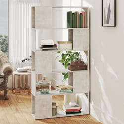 Libreria/Divisorio Grigio Cemento 80x24x155 cm in Truciolato - Vidaxl