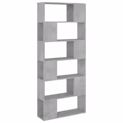 vidaXL Libreria/Divisorio Grigio Cemento 80x24x186 cm in Truciolato - Vista aggiuntiva 2