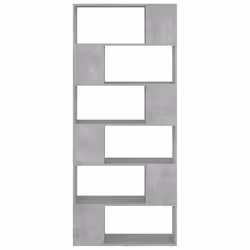 vidaXL Libreria/Divisorio Grigio Cemento 80x24x186 cm in Truciolato - Vista aggiuntiva 3