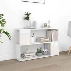 Libreria di design da salotto o studio con 2 ripiani disponibili vari colori colore : Bianco Lucido