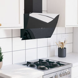 Vidaxl - Cappa a Parete 60 cm in Acciaio e Vetro Temperato Nero 9012
