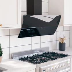 Vidaxl - Cappa a Parete 90 cm in Acciaio e Vetro Temperato Nero