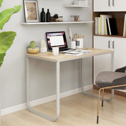 Tavolo Scrivania per Computer, Scrivania ufficio Bianco e Rovere 110x60x73 cm Truciolato Vidaxl