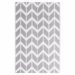 Tappeto da Esterno Grigio 190x290 cm in PPcod mxl 95422 - Vista aggiuntiva 2