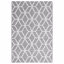 Tappeto da Esterno Grigio 140x200 cm in PPcod mxl 71375 - Vista aggiuntiva 2