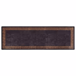 vidaXL Tappeto Lavabile 80x300 cm Nero e Oro Antiscivolo - Vista aggiuntiva 2