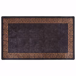 vidaXL Tappeto Lavabile 190x300 cm Nero e Oro Antiscivolo - Vista aggiuntiva 2