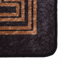 vidaXL Tappeto Lavabile 190x300 cm Nero e Oro Antiscivolo - Vista aggiuntiva 3
