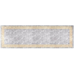 Vidaxl - Tappeto Lavabile 80x300 cm Grigio Antiscivolo 77493