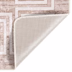 vidaXL Tappeto Lavabile 190x300 cm Beige Antiscivolo - Vista aggiuntiva 3