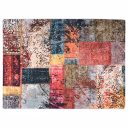 vidaXL Tappeto Lavabile Patchwork 120x180 cm Multicolore Antiscivolo - Vista aggiuntiva 2