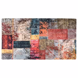 vidaXL Tappeto Lavabile Patchwork 190x300 cm Multicolore Antiscivolo - Vista aggiuntiva 2