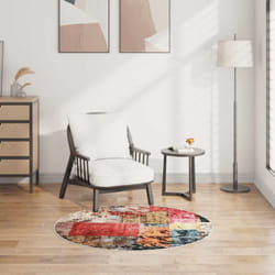 Vidaxl - Tappeto Lavabile Patchwork φ120 cm Multicolore Antiscivolo 97324