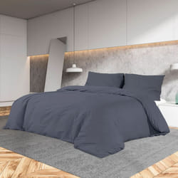 Vidaxl - Set Copripiumino Antracite 200x200 cm in Microfibra Leggera 56130