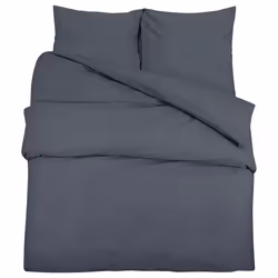vidaXL Set Copripiumino Antracite 200x200 cm in Microfibra Leggera - Vista aggiuntiva 2