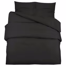 vidaXL Set Copripiumino Nero 260x240 cm in Microfibra Leggera - Vista aggiuntiva 2