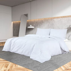 Set Copripiumino Bianco 135x200 cm in Microfibra Leggera Vidaxl 582469
