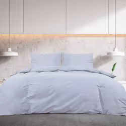vidaXL Set Copripiumino Grigio 200x200 cm in Cotone - Vista aggiuntiva 3