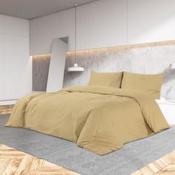 Vidaxl - Set Copripiumino Tortora 135x200 cm in Cotone 47765
