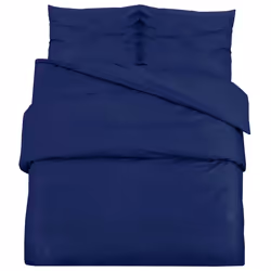 vidaXL Set Copripiumino Blu Marino 240x220 cm in Cotone - Vista aggiuntiva 2