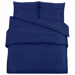 vidaXL Set Copripiumino Blu Marino 220x240 cm in Cotone - Vista aggiuntiva 2