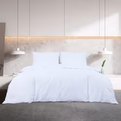 vidaXL Set Copripiumino Bianco 135x200 cm in Cotone - Vista aggiuntiva 3